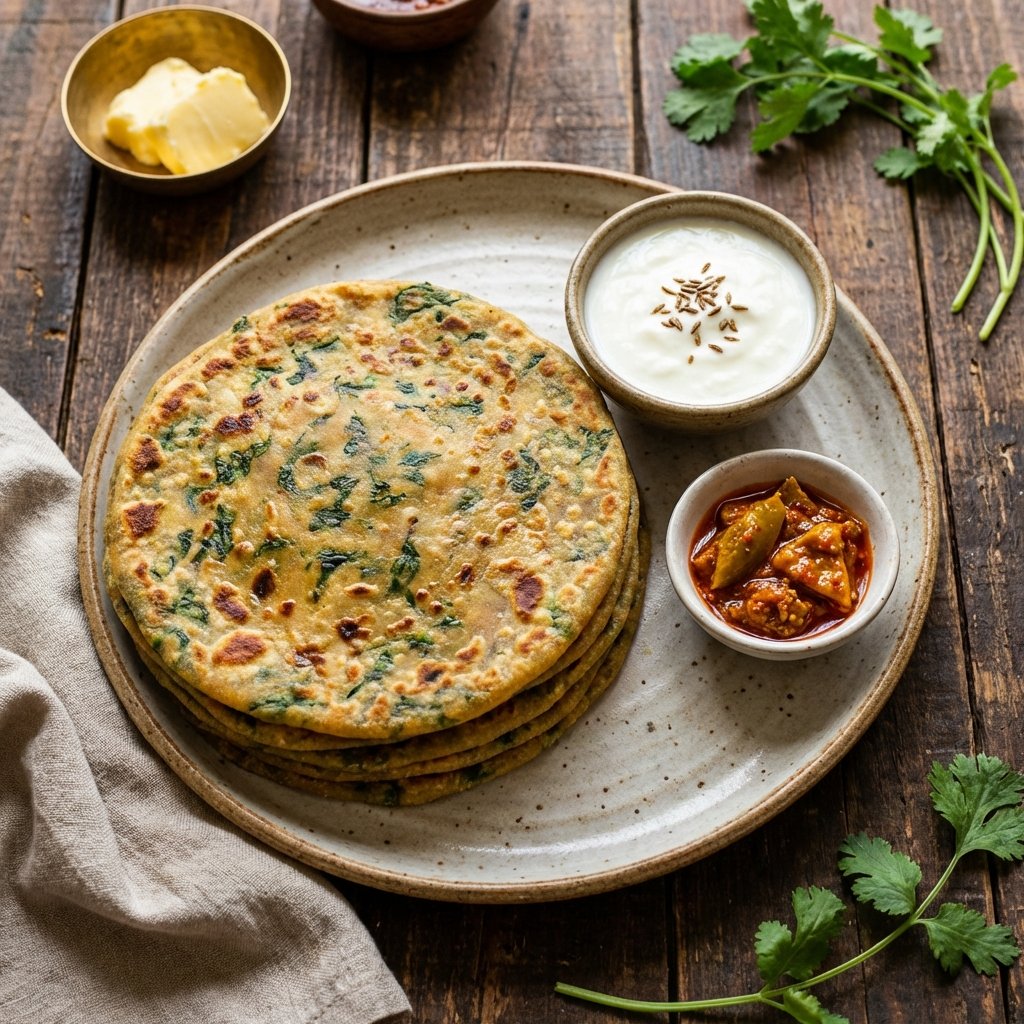 Green Iron Paratha